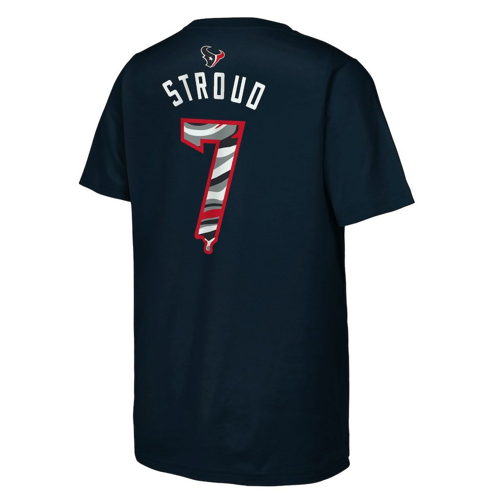C.J. Stroud  Outerstuff Youth Mainliner Drip Player Name & Number T-Shirt - Houston Texans T-shirts