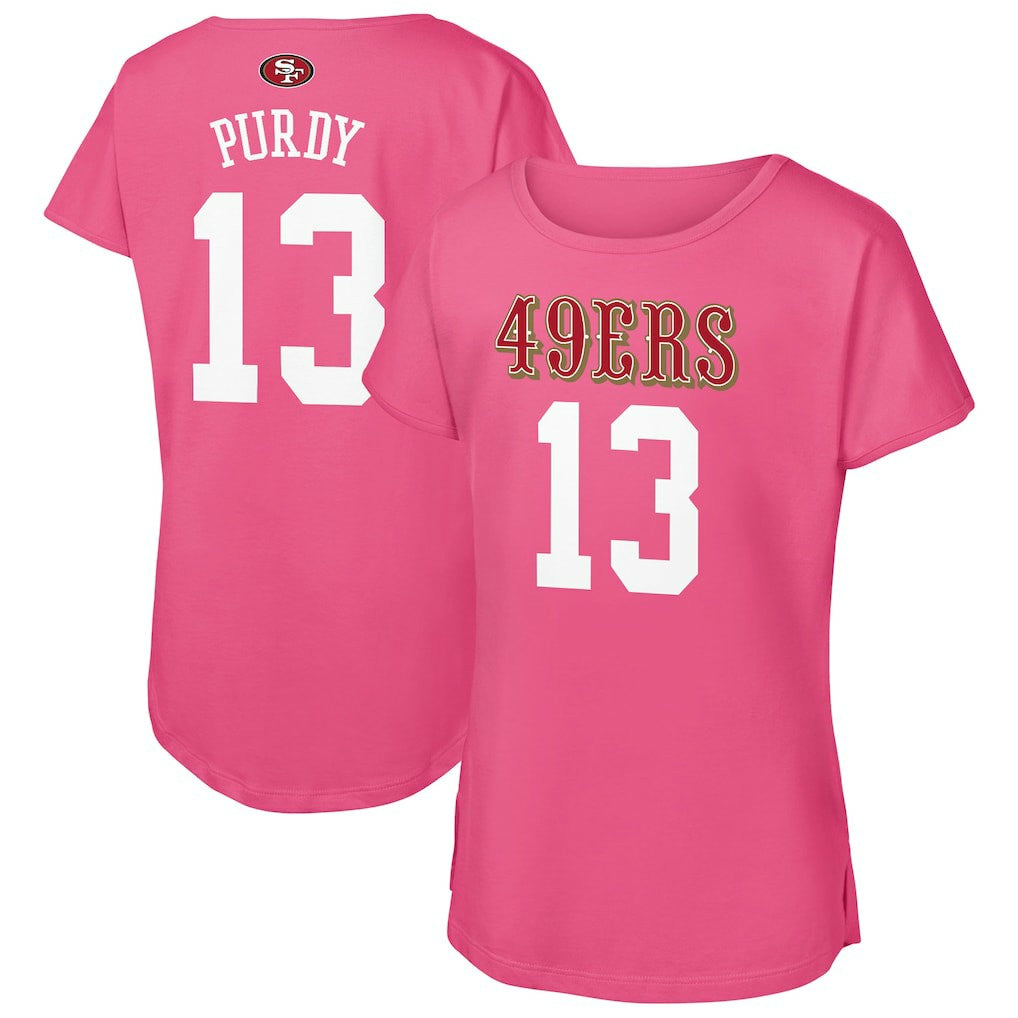 Brock Purdy  Outerstuff Girls Youth Player Name & Number T-Shirt - San Francisco 49ers T-shirts