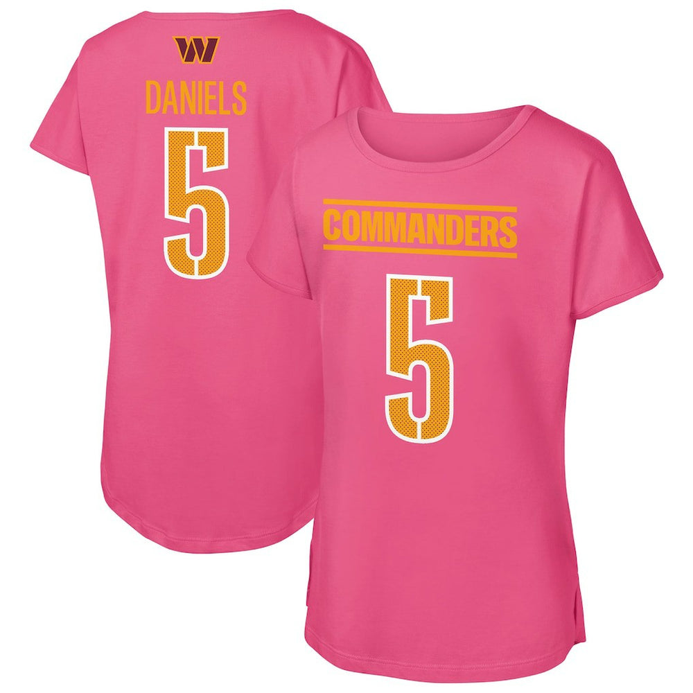 Jayden Daniels  Outerstuff Girls Youth Player Name & Number T-Shirt - Washington Commanders T-shirts