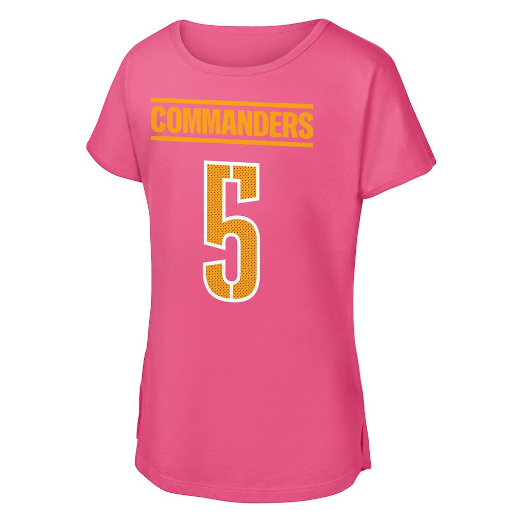 Jayden Daniels  Outerstuff Girls Youth Player Name & Number T-Shirt - Washington Commanders T-shirts