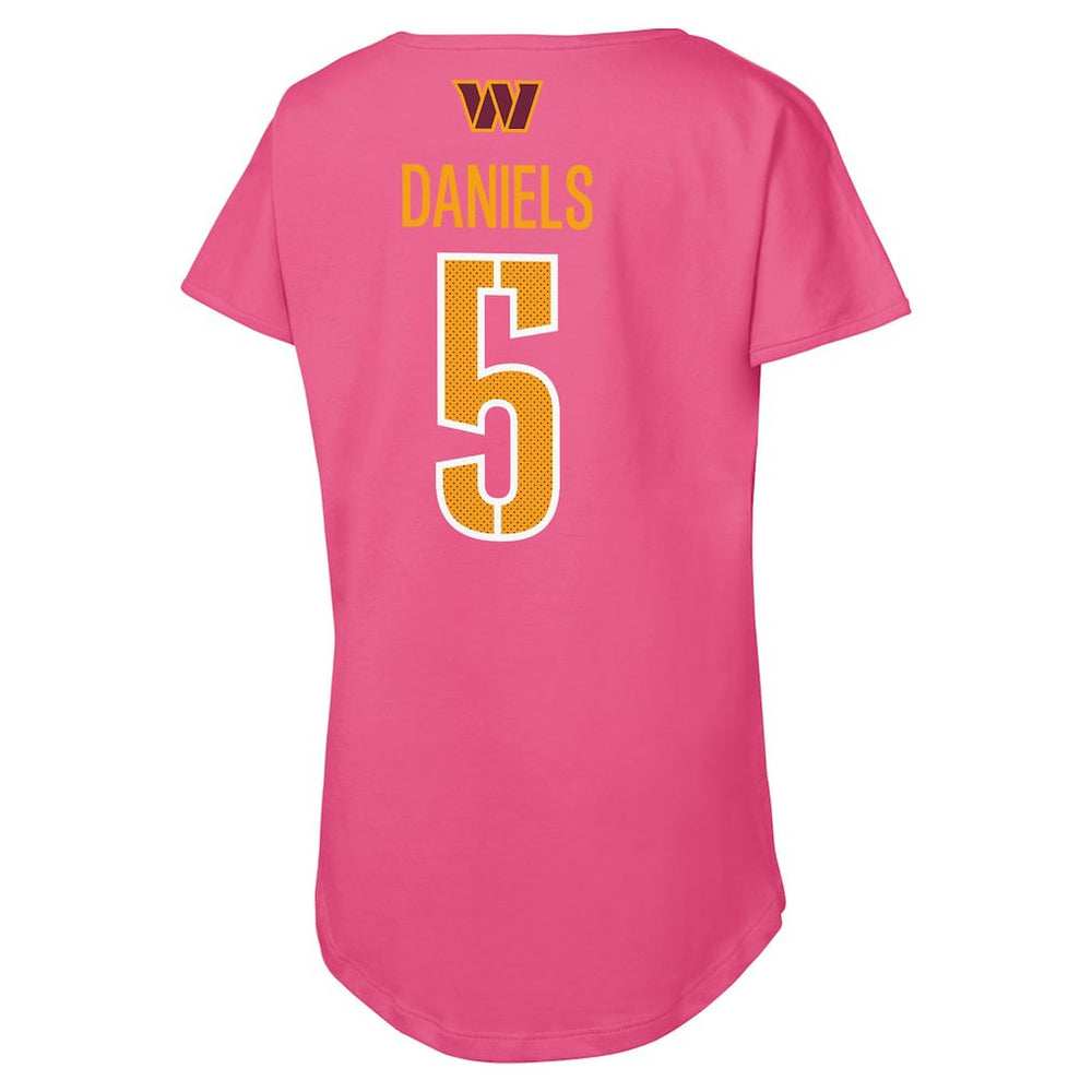 Jayden Daniels  Outerstuff Girls Youth Player Name & Number T-Shirt - Washington Commanders T-shirts