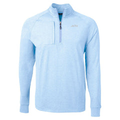 Cutter & Buck Raglan Adapt Eco Knit Heather Quarter-Zip Top - New York Jets Tops