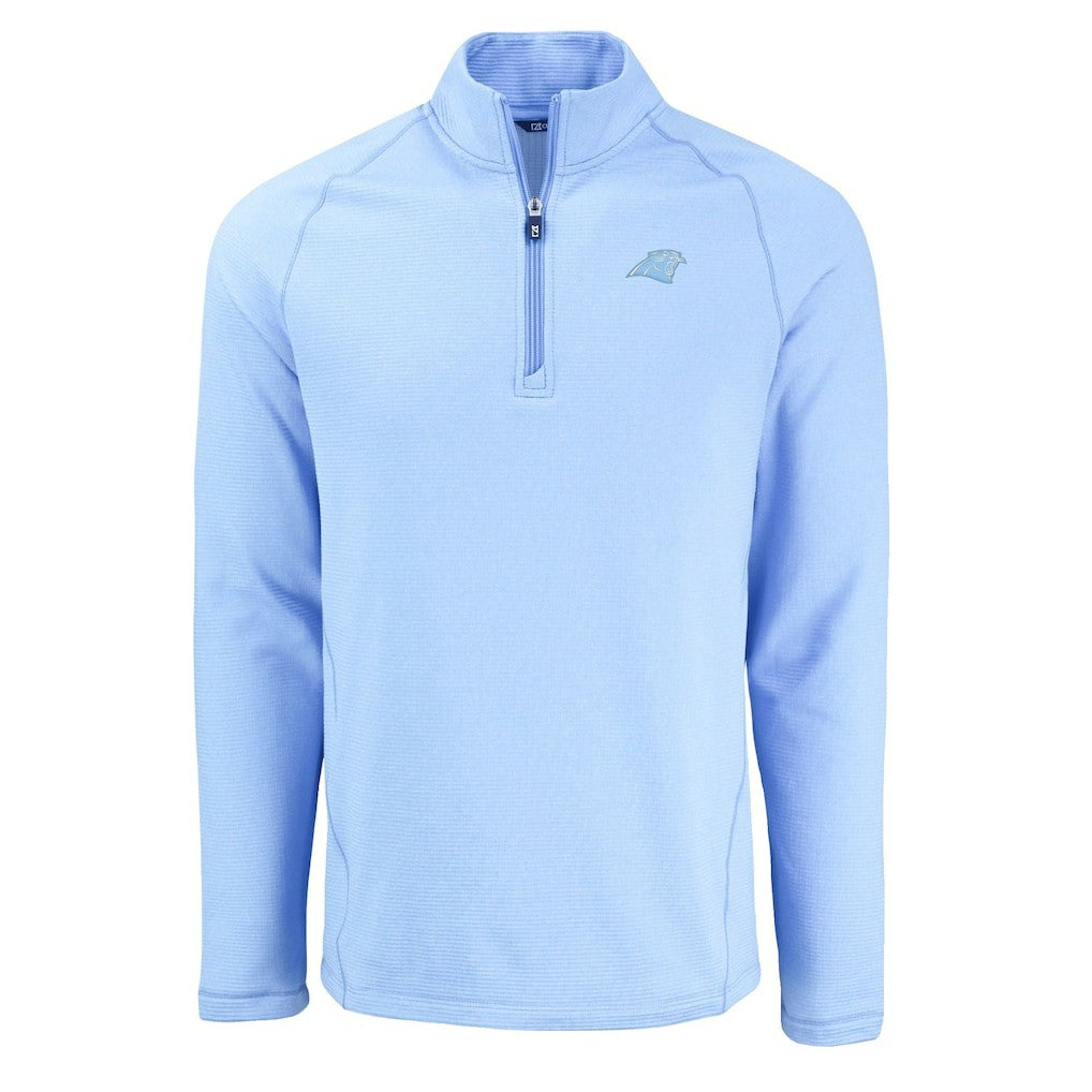 Cutter & Buck Peshastin Eco Fleece Recycled Raglan Quarter-Zip Top - Carolina Panthers Tops