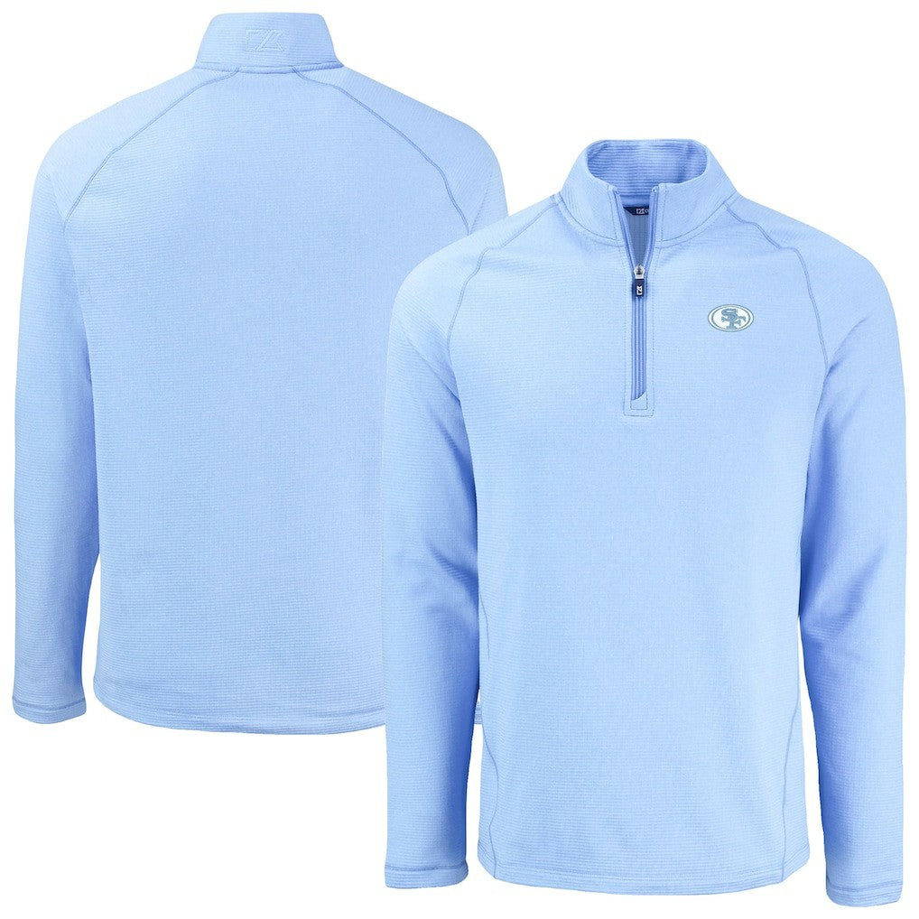 Cutter & Buck Peshastin Eco Fleece Recycled Raglan Quarter-Zip Top - San Francisco 49ers Tops