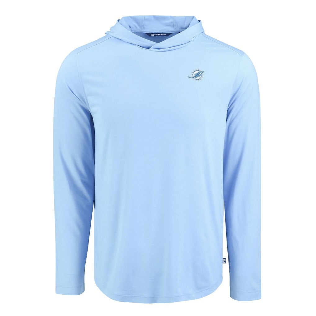 Men's Cutter & Buck Coastline Epic Comfort Eco Recycled Men's Hooded Shirt - Miami Dolphins