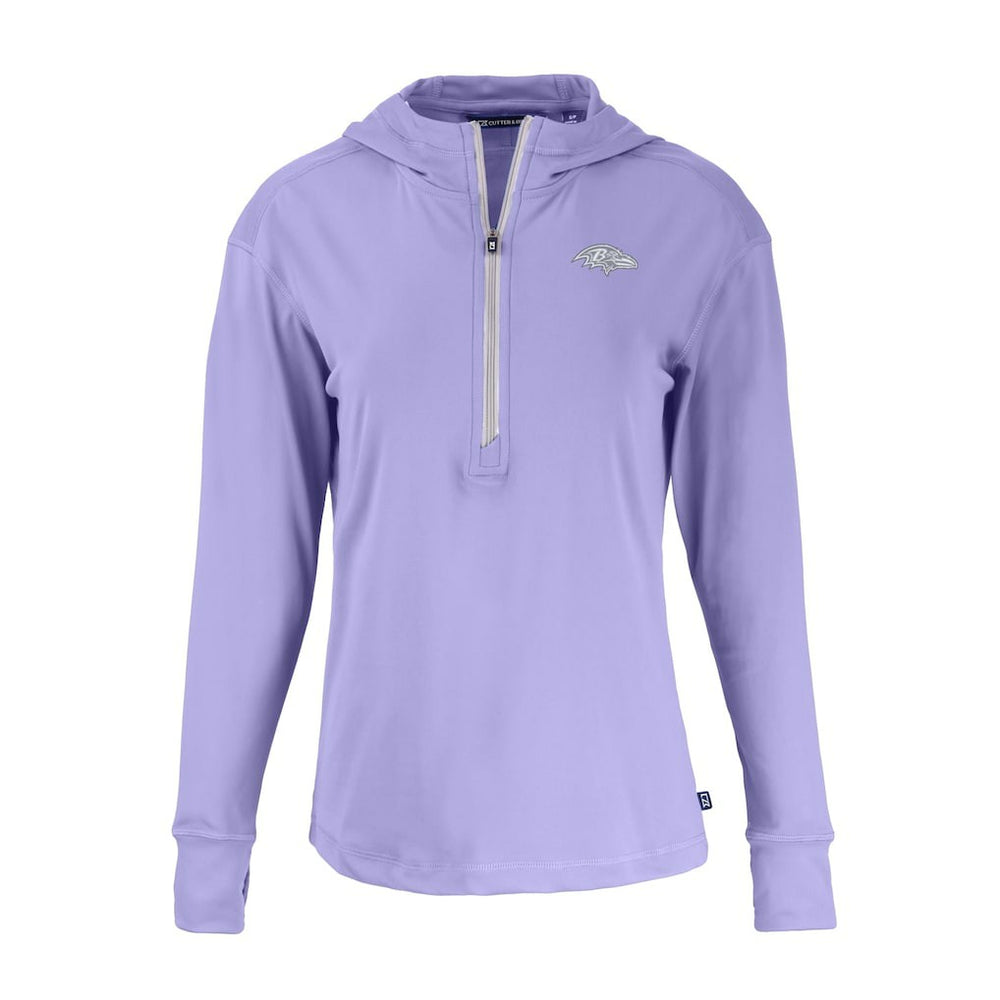 Cutter & Buck Women's Daybreak Eco Recycled Half-Zip Hoodie - Baltimore Ravens Hoodies