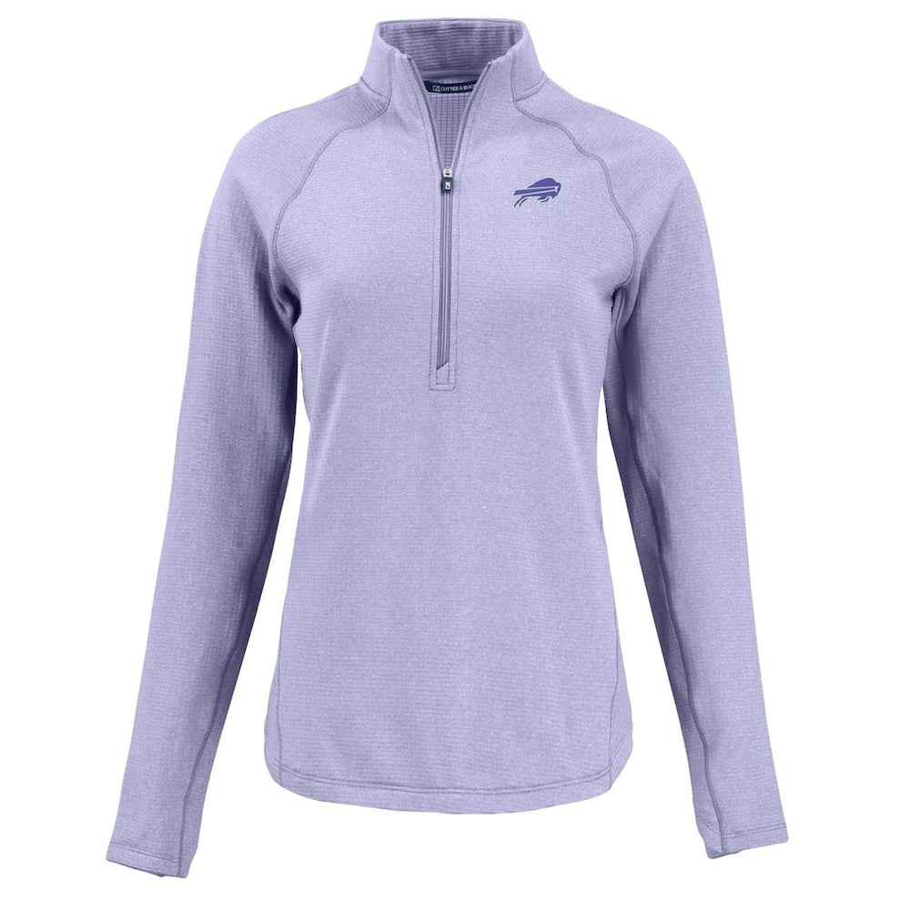 Cutter & Buck Women's Peshastin Eco Fleece Recycled Half-Zip Top - Buffalo Bills Tops