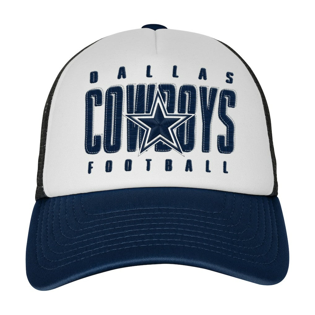 Outerstuff Youth Essentials Trucker Adjustable Hat - Dallas Cowboys Hats