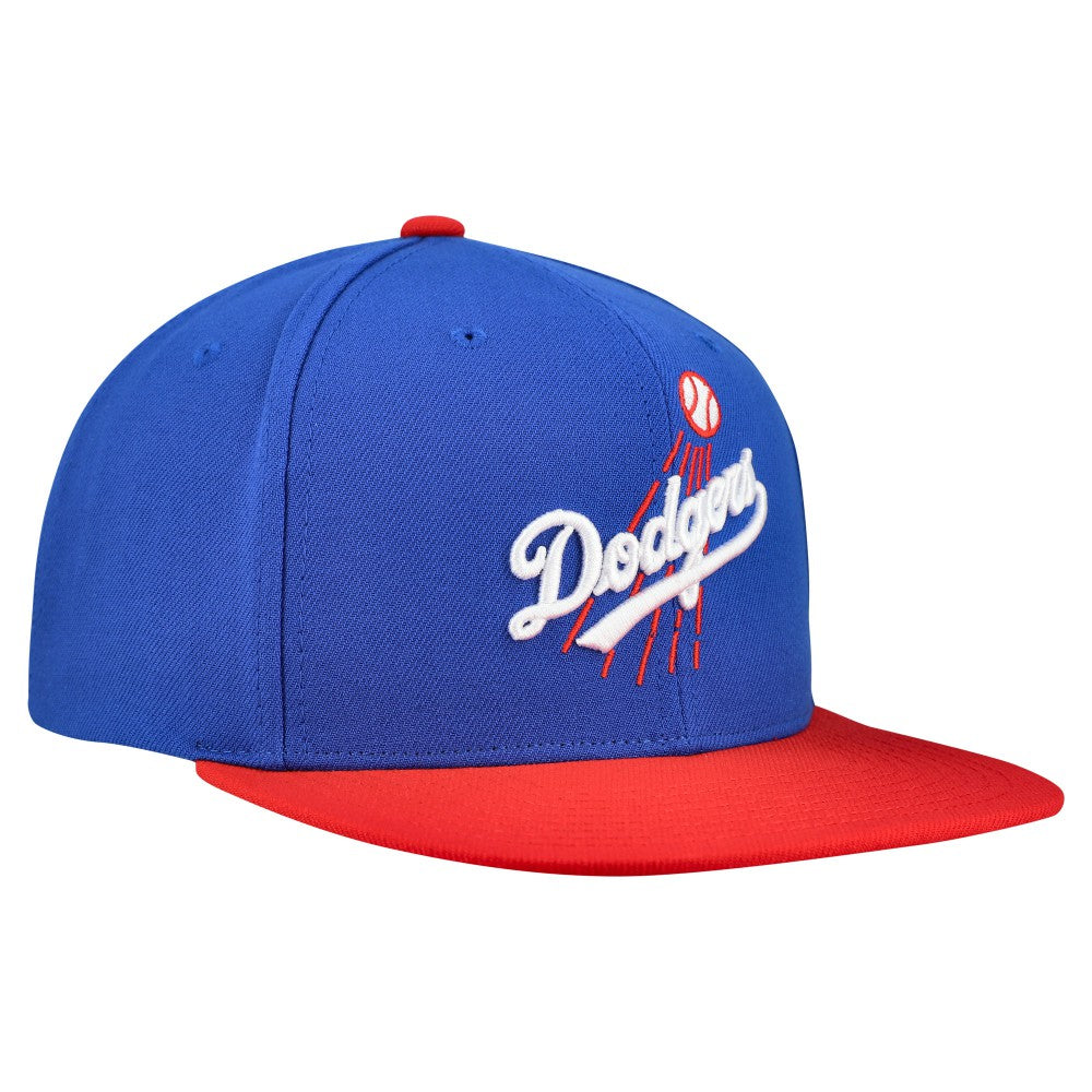 Royal Los Angeles Dodgers Mitchell & Ness Cooperstown Collection Basic Flip Snapback Hat