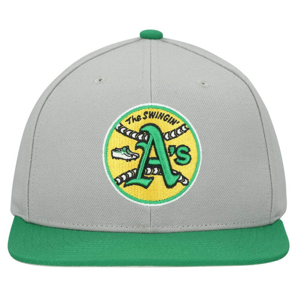 Gray Athletics Mitchell & Ness Cooperstown Collection Basic Flip Snapback Hat