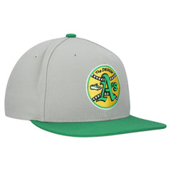 Gray Athletics Mitchell & Ness Cooperstown Collection Basic Flip Snapback Hat
