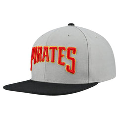 Gray Pittsburgh Pirates Mitchell & Ness Cooperstown Collection Basic Flip Snapback Hat