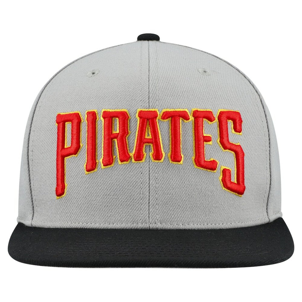 Gray Pittsburgh Pirates Mitchell & Ness Cooperstown Collection Basic Flip Snapback Hat