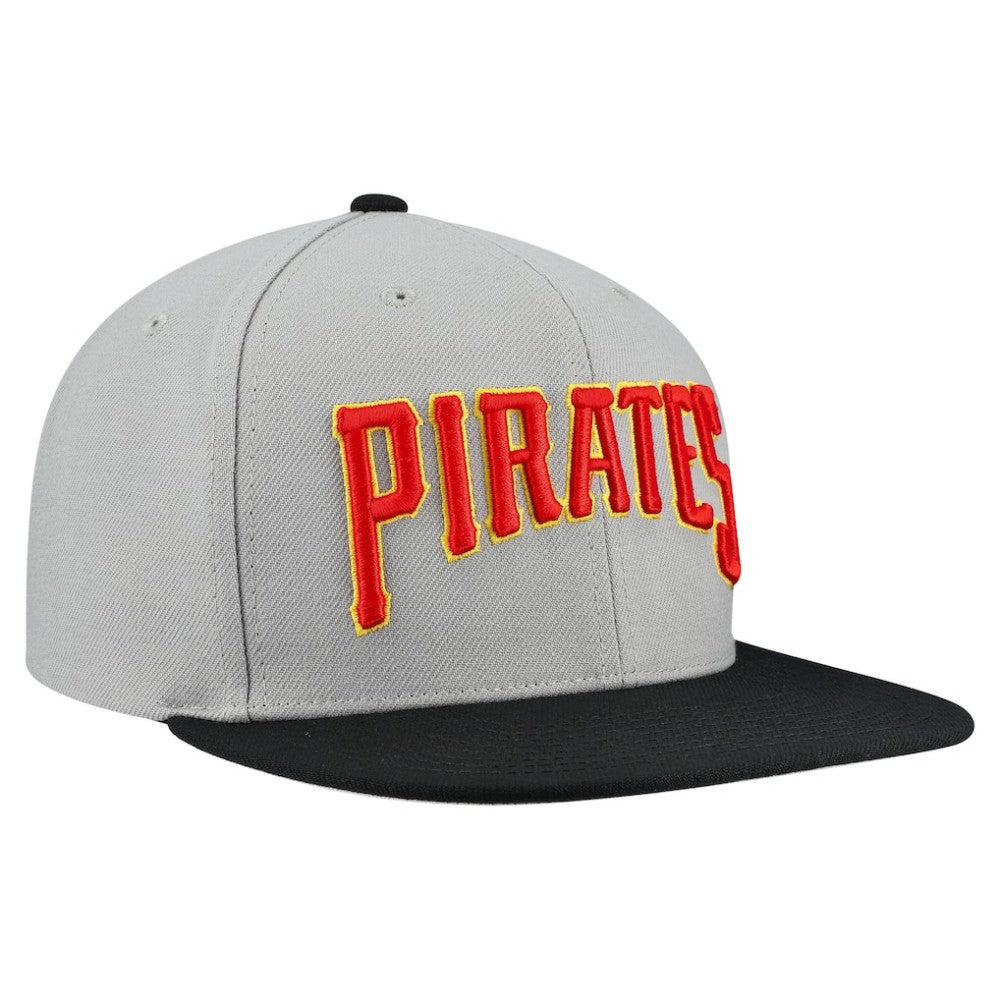 Gray Pittsburgh Pirates Mitchell & Ness Cooperstown Collection Basic Flip Snapback Hat