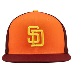 Orange/Brown San Diego Padres Mitchell & Ness Cooperstown Collection Basic Flip Snapback Hat