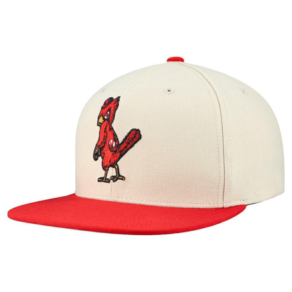 Cream St. Louis Cardinals Mitchell & Ness Cooperstown Collection Basic Flip Snapback Hat