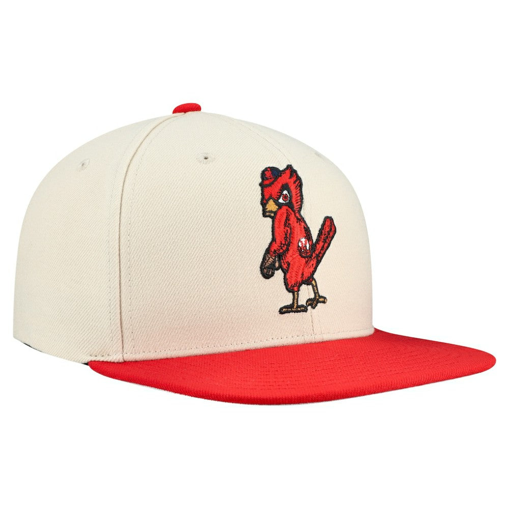 Cream St. Louis Cardinals Mitchell & Ness Cooperstown Collection Basic Flip Snapback Hat