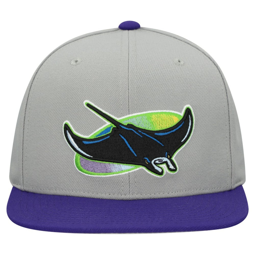 Gray Tampa Bay Rays Mitchell & Ness Cooperstown Collection Basic Flip Snapback Hat