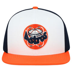White Houston Astros Mitchell & Ness Cooperstown Collection Basic Flip Snapback Hat