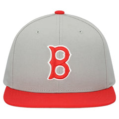 Gray Boston Red Sox Mitchell & Ness Cooperstown Collection Basic Flip Snapback Hat