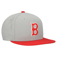 Gray Boston Red Sox Mitchell & Ness Cooperstown Collection Basic Flip Snapback Hat