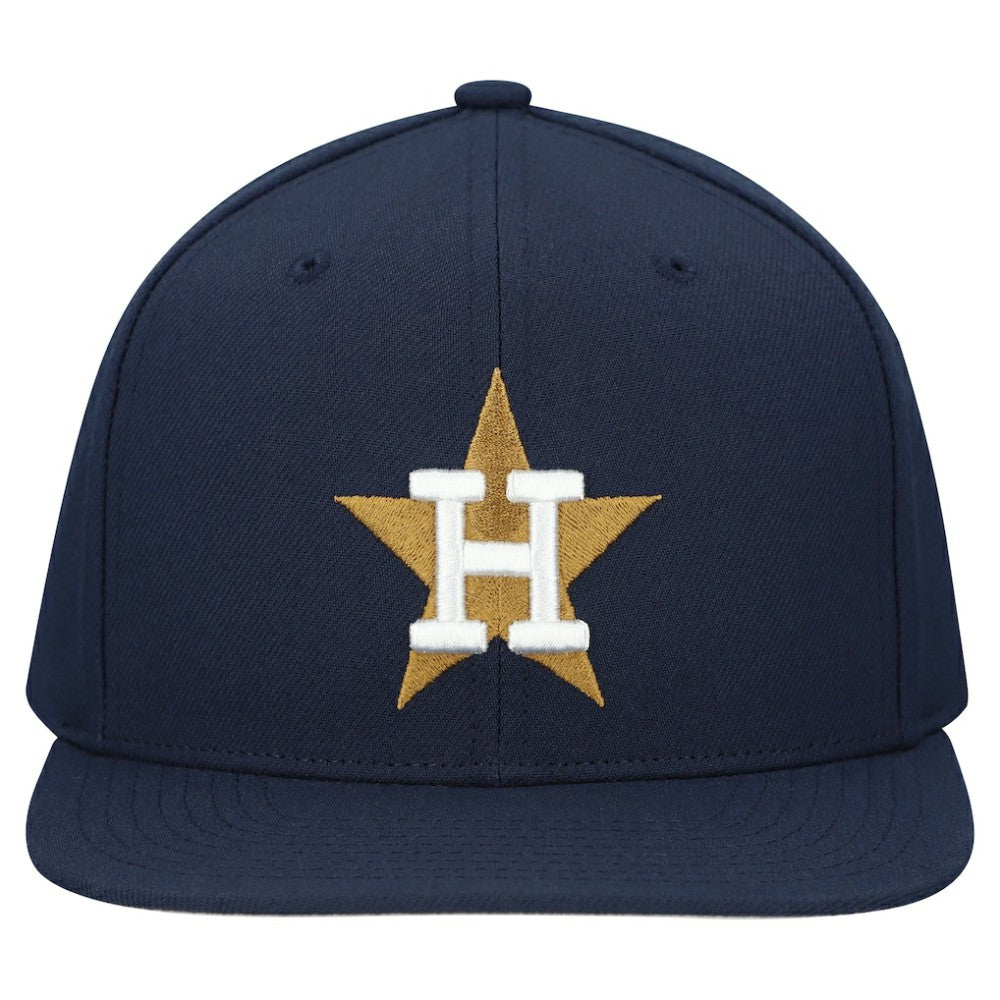 Navy Houston Astros Mitchell & Ness Cooperstown Collection Basic Flip Snapback Hat