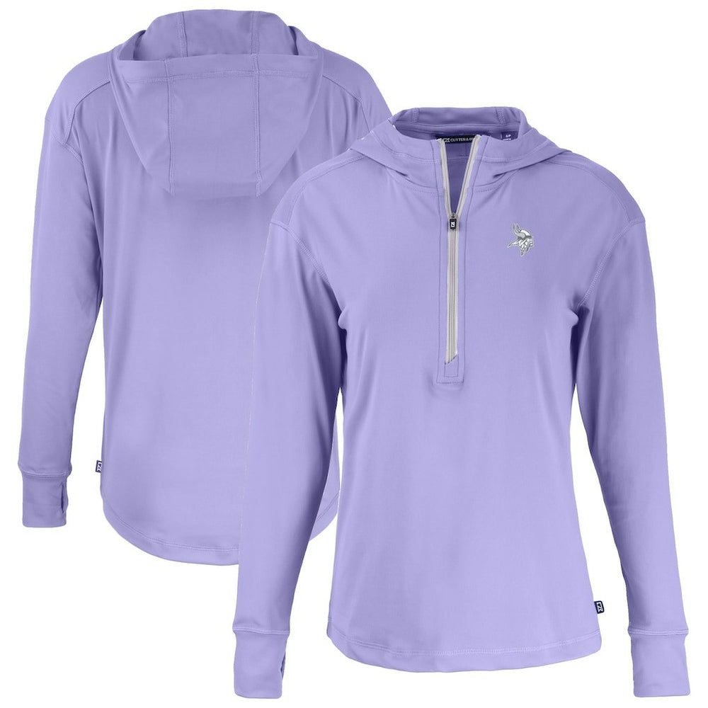 Cutter & Buck Women's Daybreak Eco Recycled Half-Zip Hoodie - Minnesota Vikings Hoodies