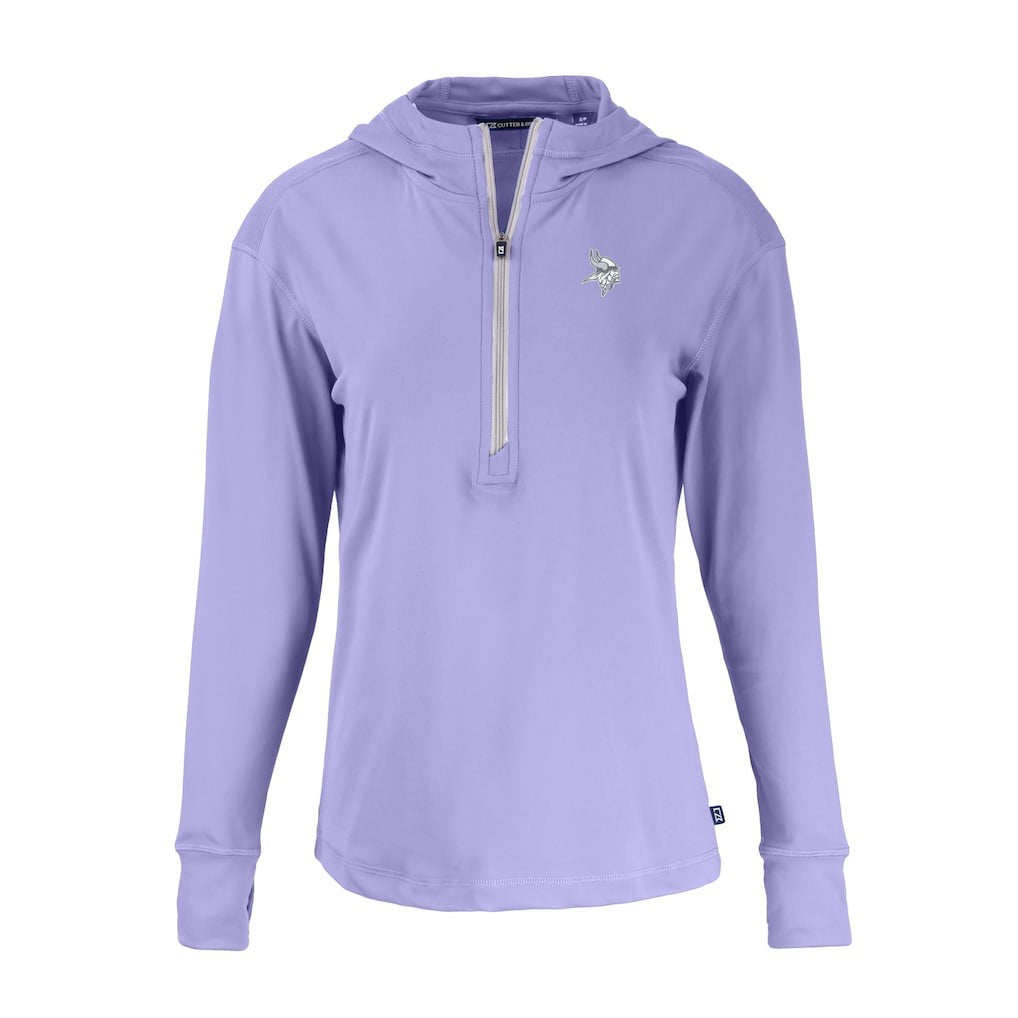 Cutter & Buck Women's Daybreak Eco Recycled Half-Zip Hoodie - Minnesota Vikings Hoodies