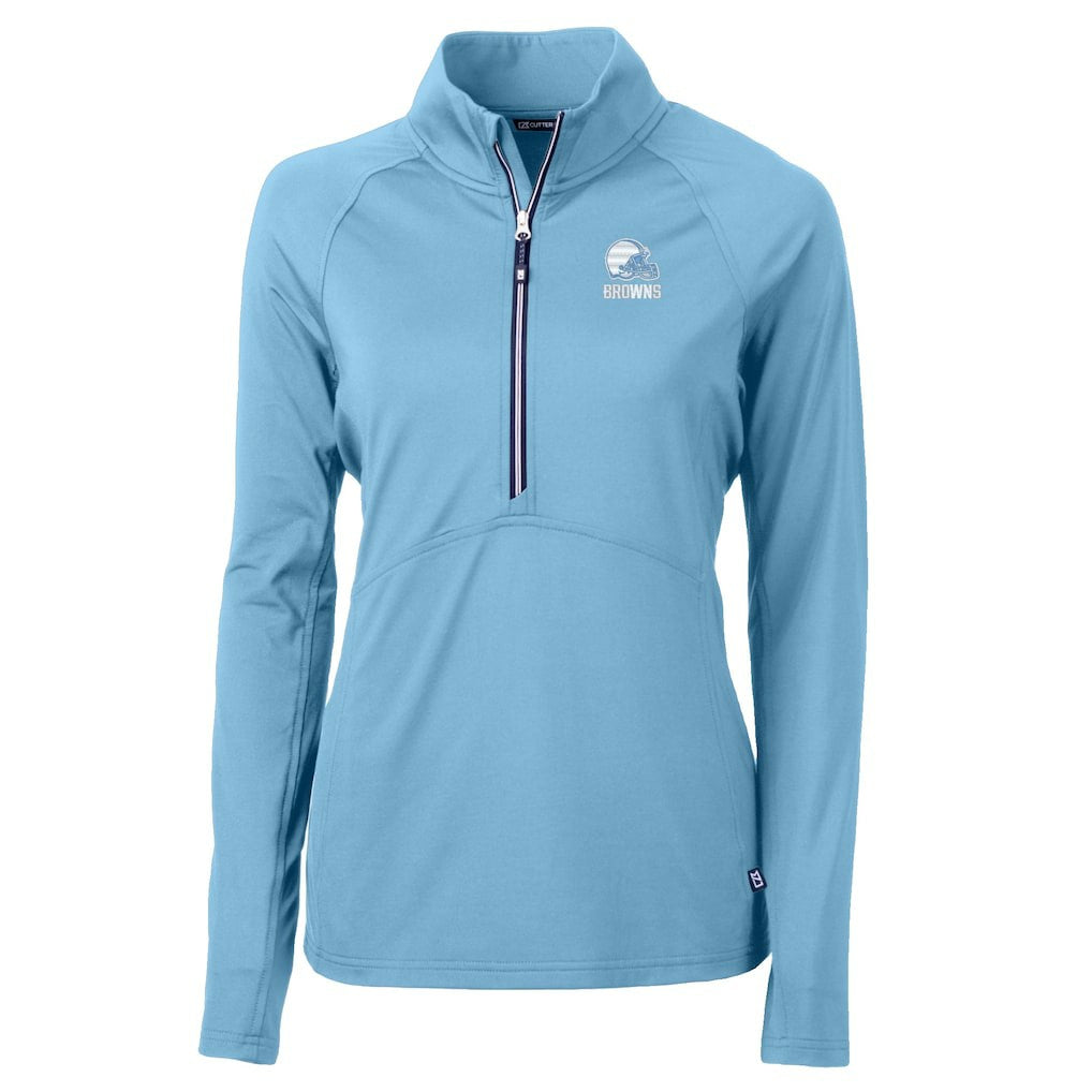 Cutter & Buck Women's Adapt Eco Knit Stretch Recycled Half-Zip Top - Cleveland Browns Tops