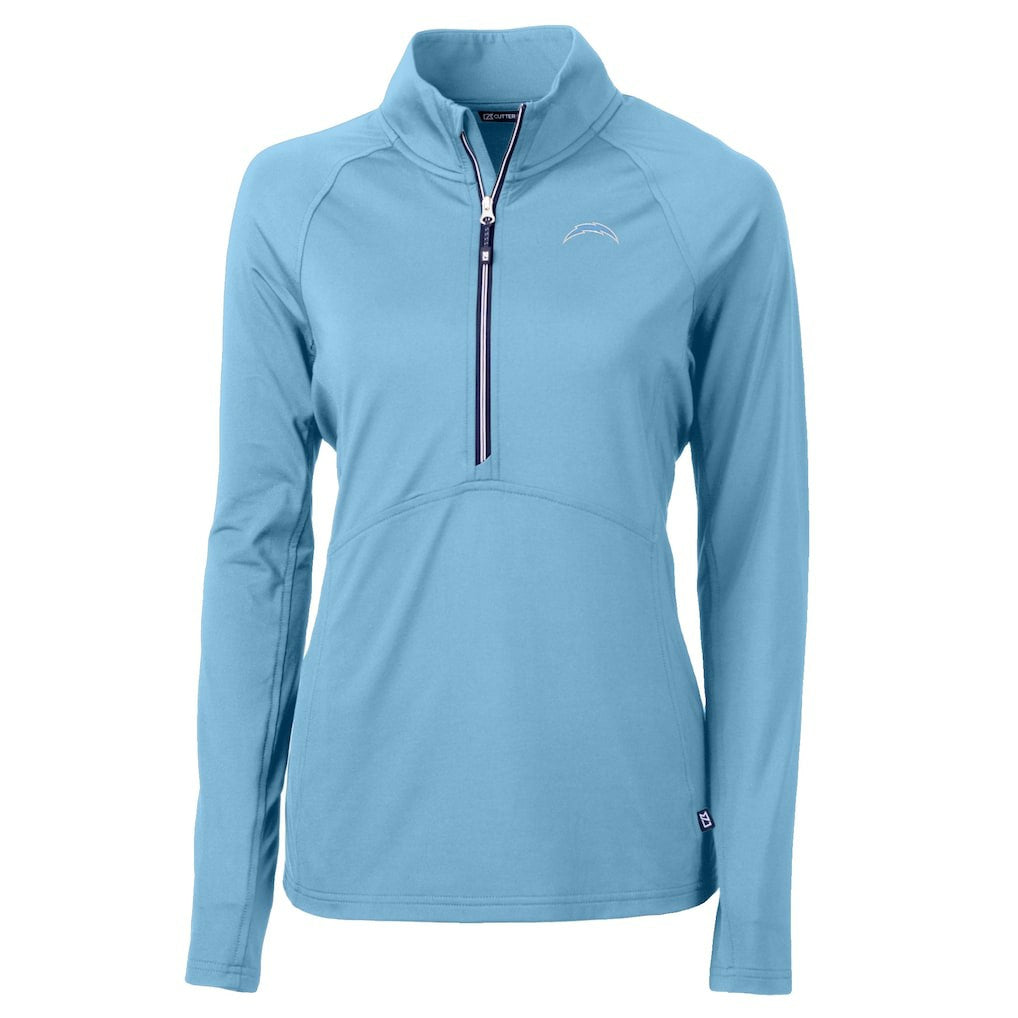 Cutter & Buck Women's Adapt Eco Knit Stretch Recycled Half-Zip Top - Los Angeles Chargers Tops