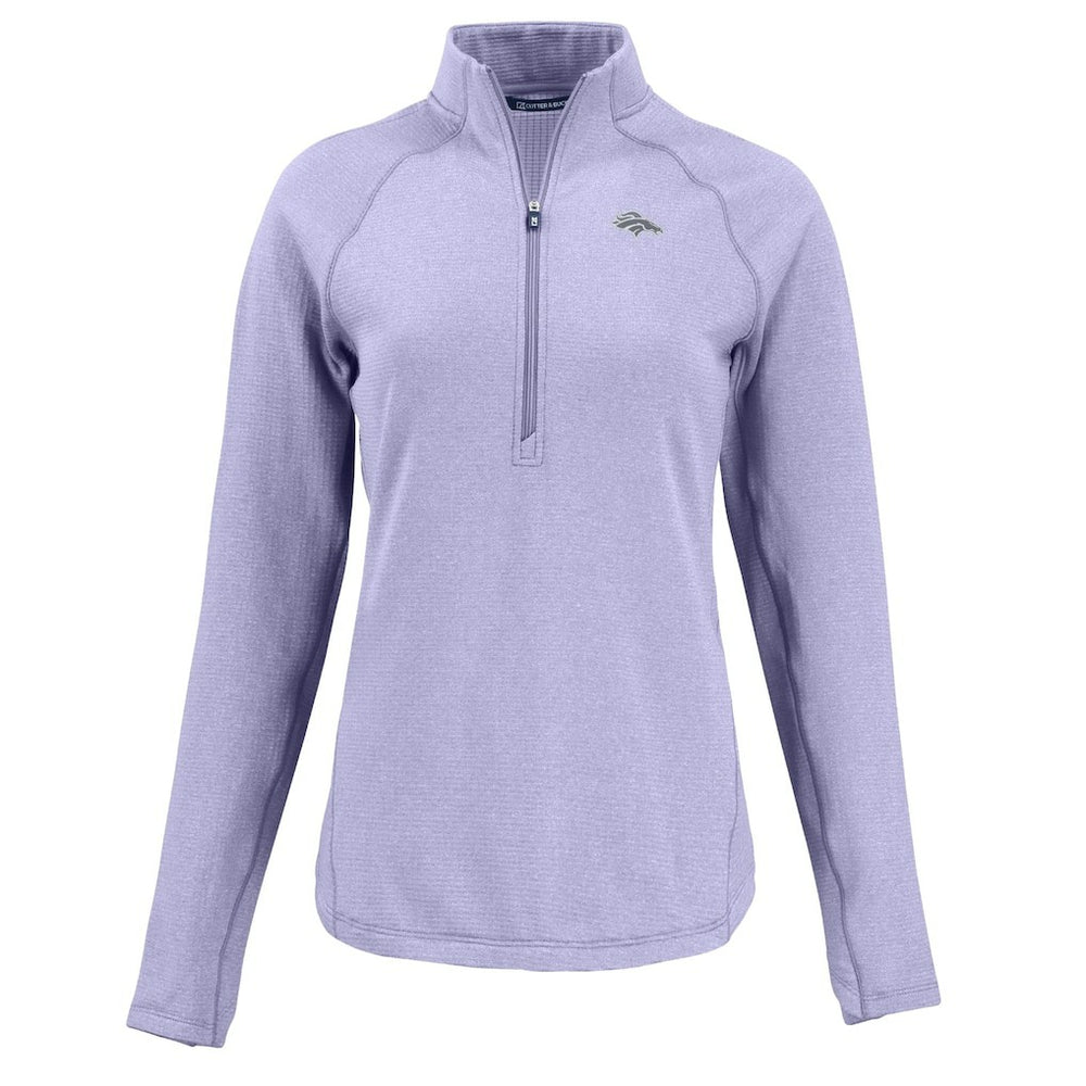 Cutter & Buck Women's Peshastin Eco Fleece Recycled Half-Zip Top - Denver Broncos Tops