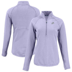 Cutter & Buck Women's Peshastin Eco Fleece Recycled Half-Zip Top - Detroit Lions Tops