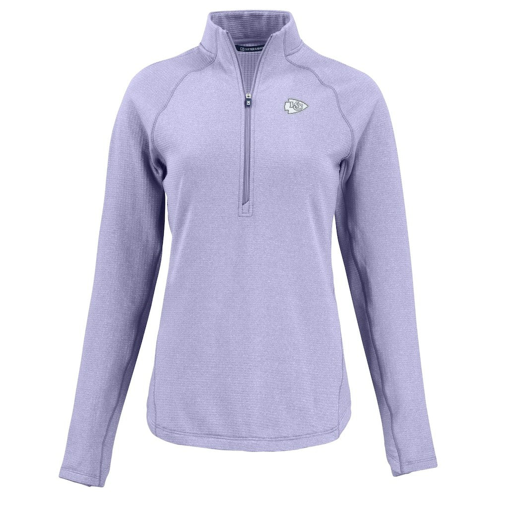 Cutter & Buck Women's Peshastin Eco Fleece Recycled Half-Zip Top - Kansas City Chiefs Tops