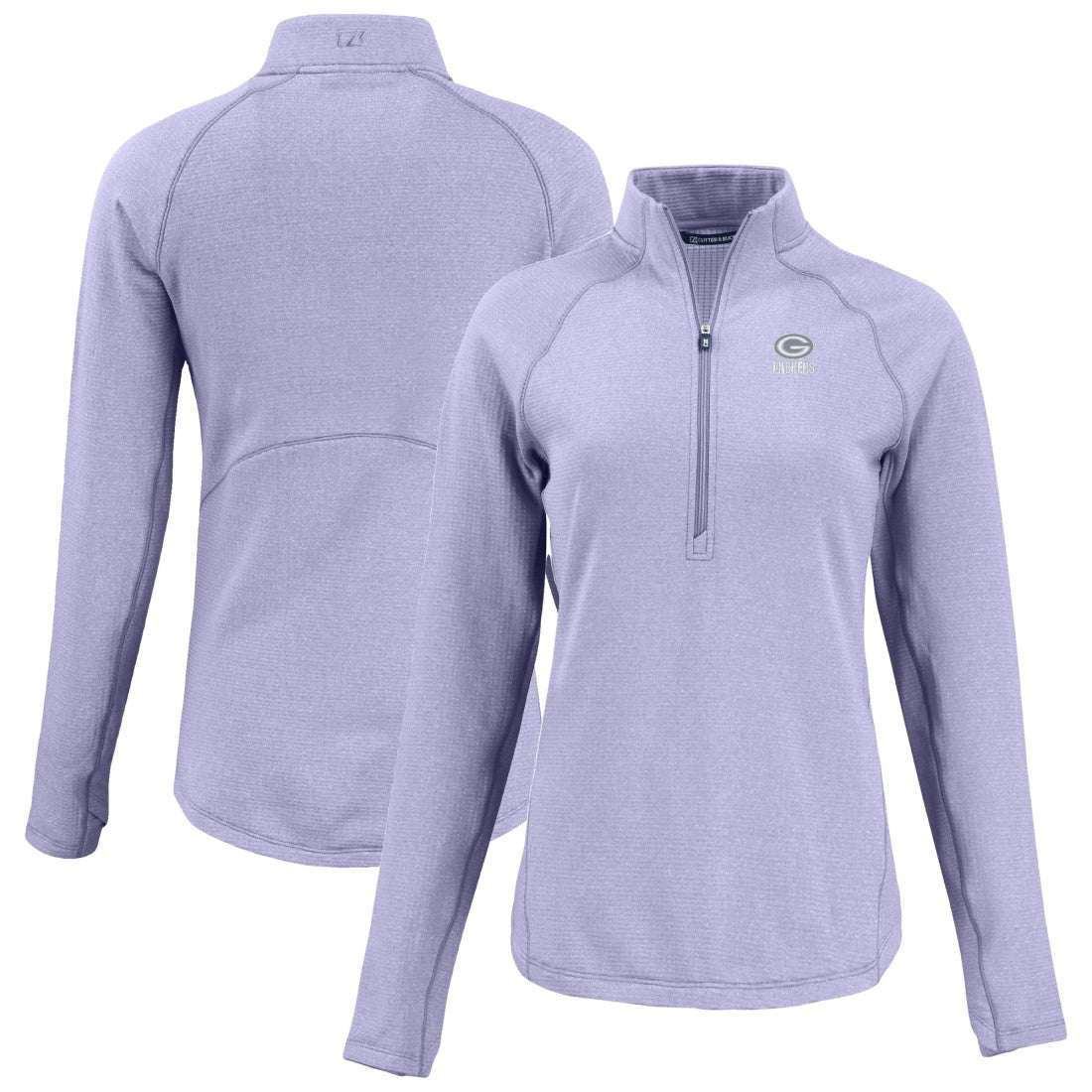 Cutter & Buck Women's Peshastin Eco Fleece Recycled Half-Zip Top - Green Bay Packers Tops