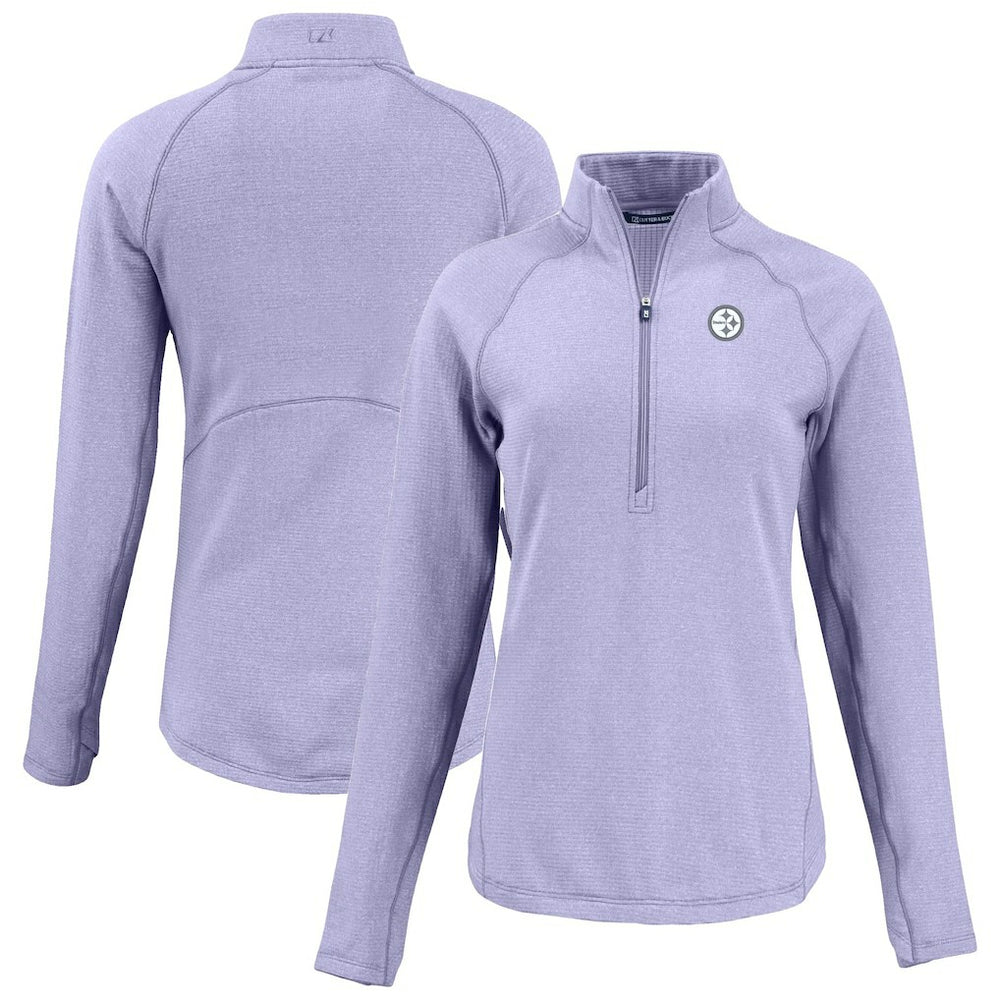 Cutter & Buck Women's Peshastin Eco Fleece Recycled Half-Zip Top - Pittsburgh Steelers Tops