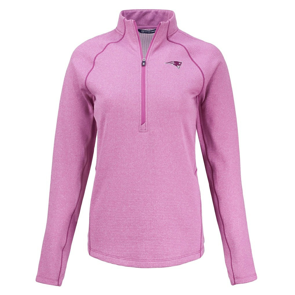 Cutter & Buck Women's Peshastin Eco Fleece Recycled Half-Zip Top - New England Patriots Tops