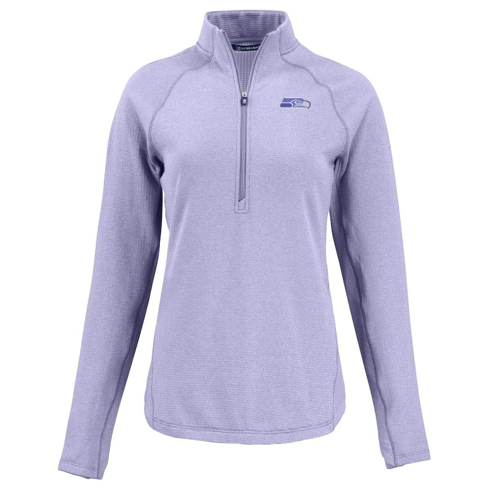 Cutter & Buck Women's Peshastin Eco Fleece Recycled Half-Zip Top - Seattle Seahawks Tops