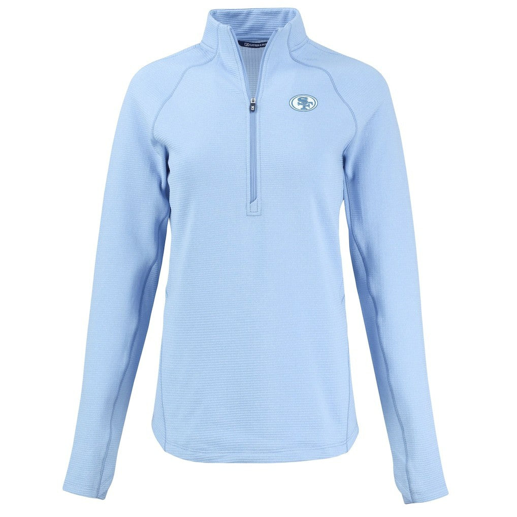 Cutter & Buck Women's Peshastin Eco Fleece Recycled Half-Zip Top - San Francisco 49ers Tops