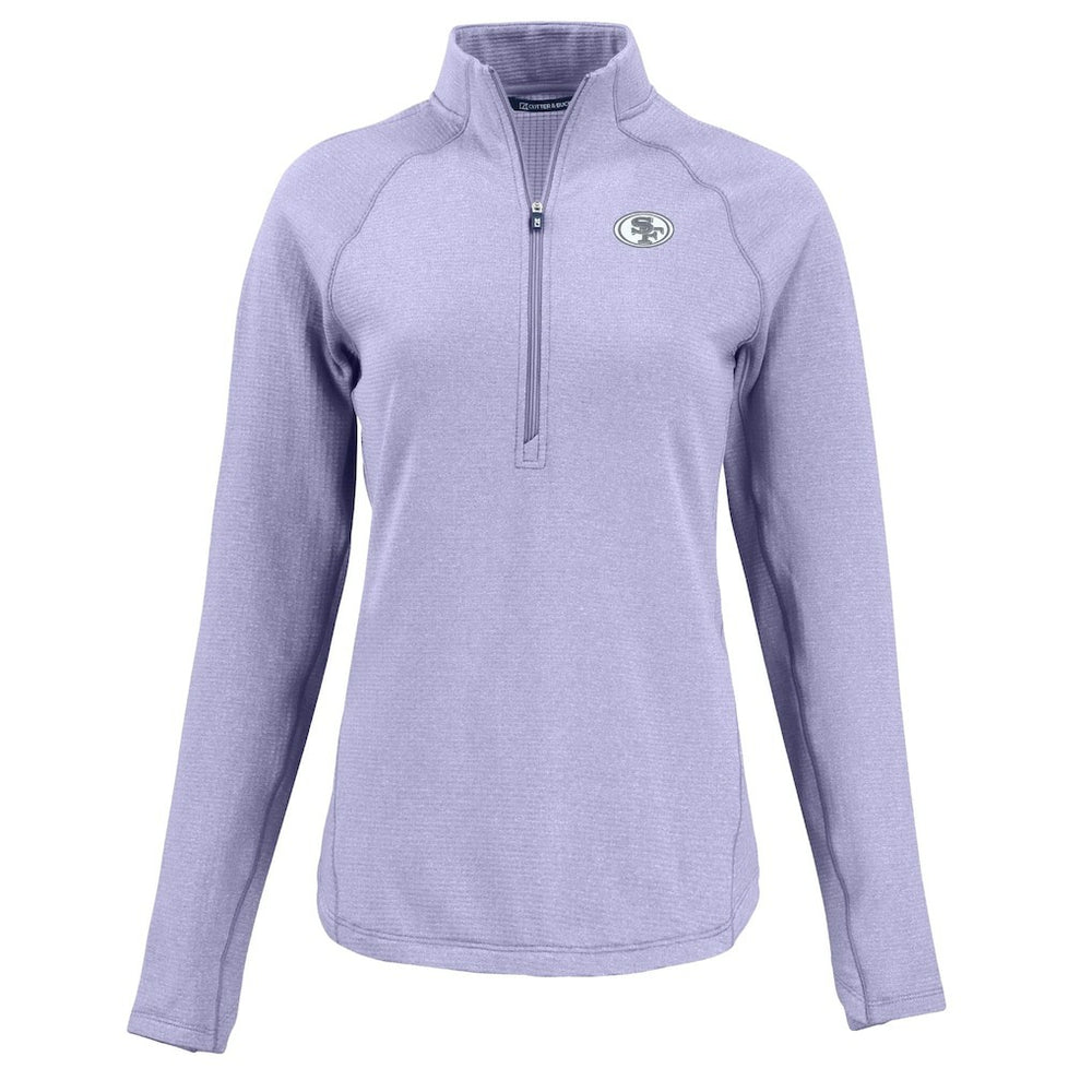 Cutter & Buck Women's Peshastin Eco Fleece Recycled Half-Zip Top - San Francisco 49ers Tops