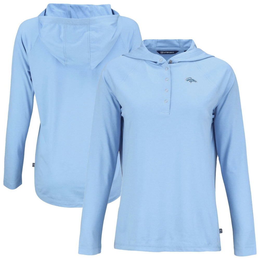 Cutter & Buck Women's Coastline Epic Comfort Eco Recycled Long Sleeve Hoodie T-Shirt - Denver Broncos Hoodies