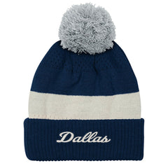 Outerstuff Youth Modern Fan Cuffed Knit Hat with Pom - Dallas Cowboys Hats