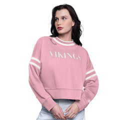 Starter Women's Power Play Cropped Pullover Sweatshirt - Minnesota Vikings Pullover