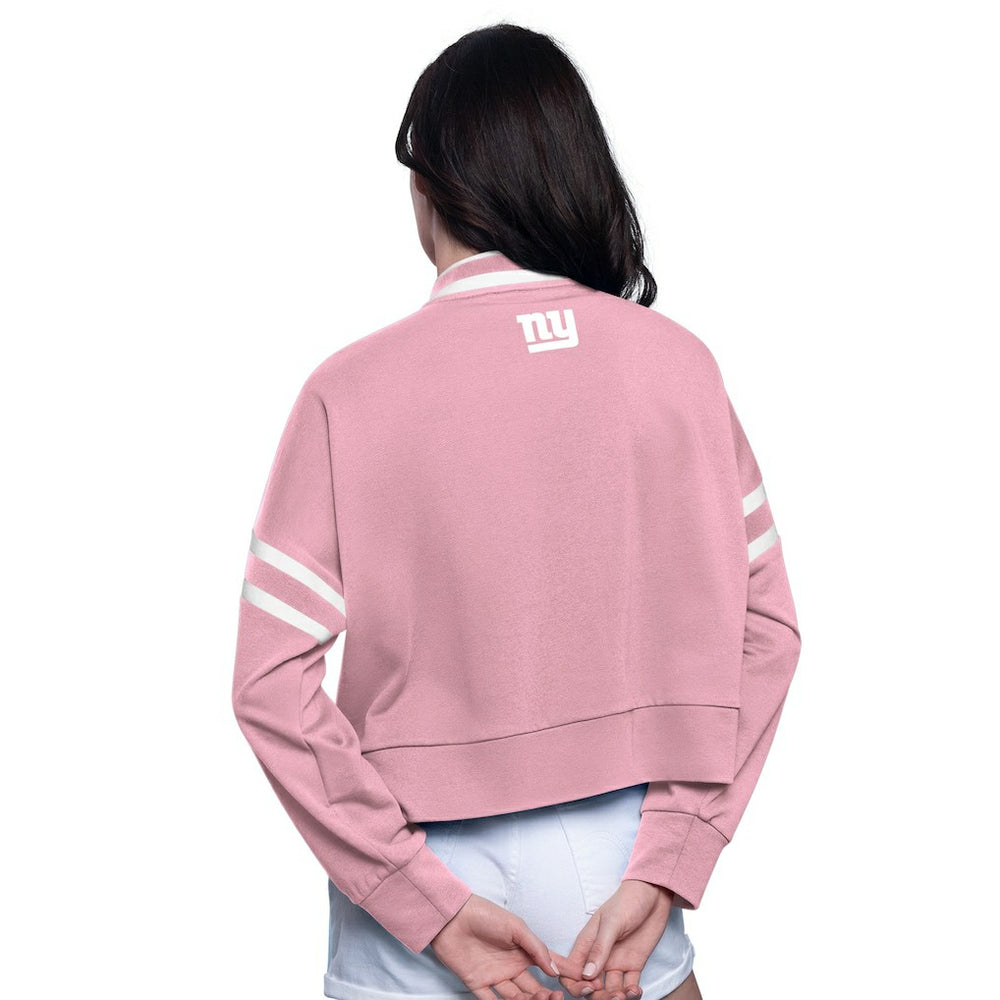 Starter Women's Power Play Cropped Pullover Sweatshirt - New York Giants Pullover