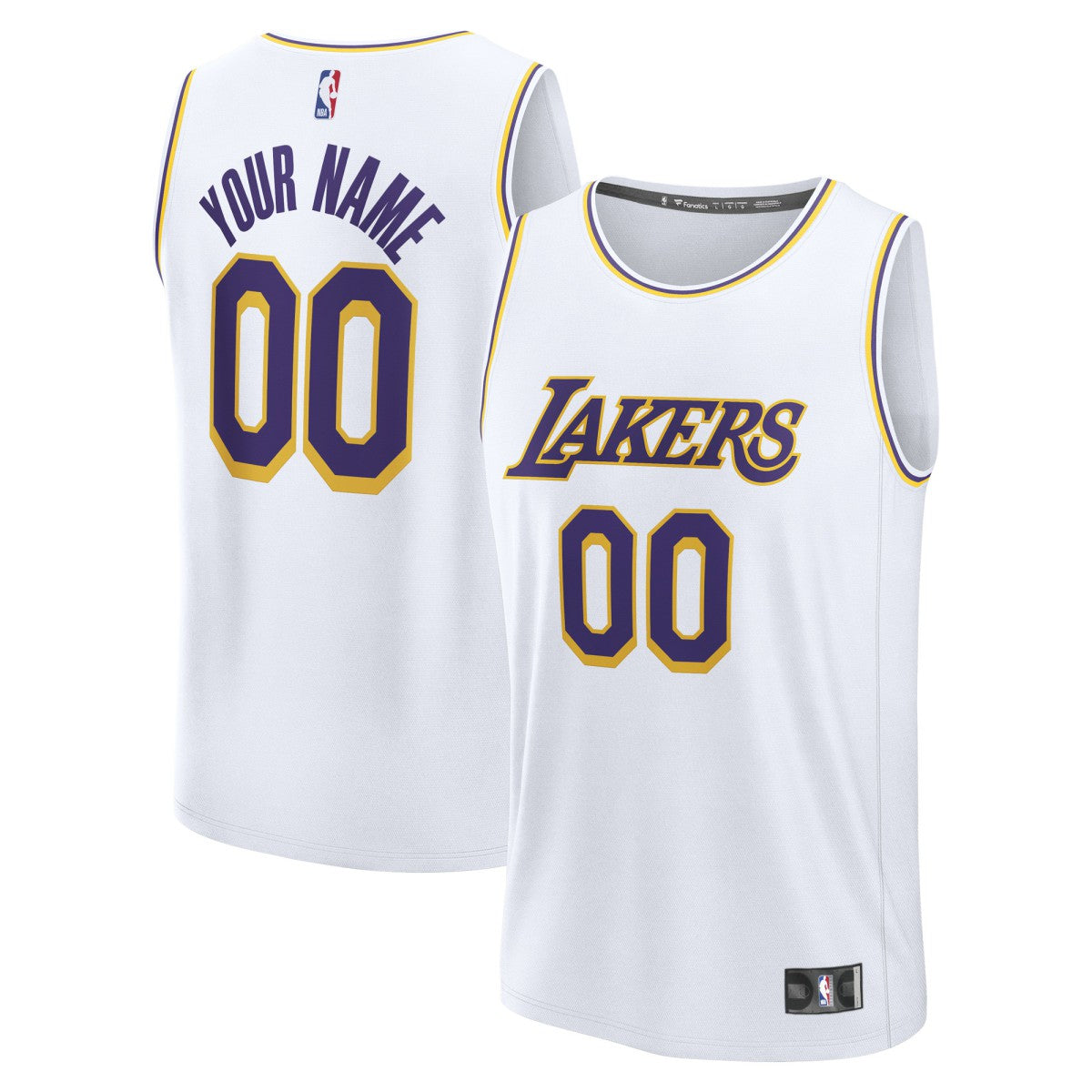 Fanatics Los Angeles Lakers Youth Fast Break Custom Replica Jersey