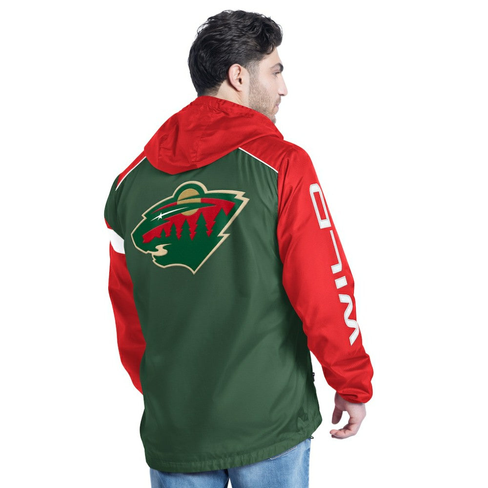 NHL Minnesota Wild G-III Sports by Carl Banks Lateral Half-Zip Hoodie Jacket