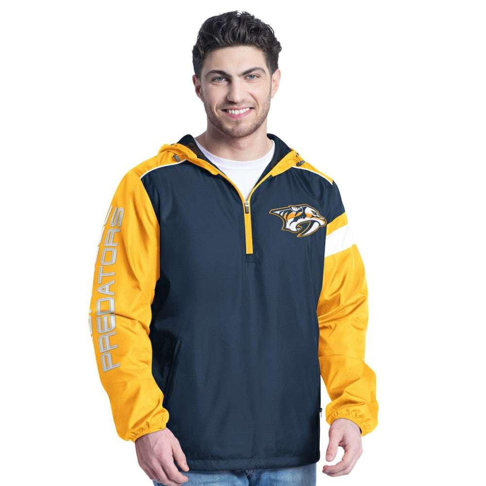NHL Nashville Predators G-III Sports by Carl Banks Lateral Half-Zip Hoodie Jacket