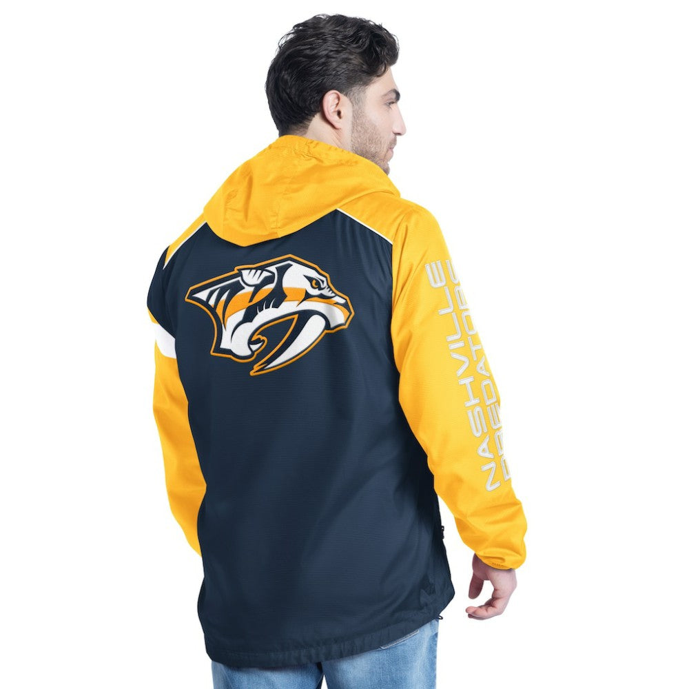 NHL Nashville Predators G-III Sports by Carl Banks Lateral Half-Zip Hoodie Jacket