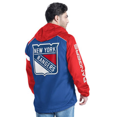NHL New York Rangers G-III Sports by Carl Banks Lateral Half-Zip Hoodie Jacket