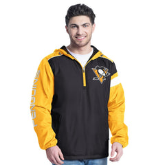 NHL Pittsburgh Penguins G-III Sports by Carl Banks Lateral Half-Zip Hoodie Jacket