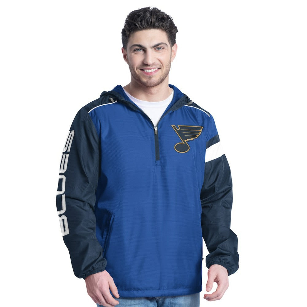 NHL St. Louis Blues G-III Sports by Carl Banks Lateral Half-Zip Hoodie Jacket